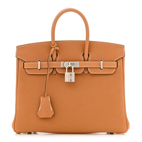 hermes toffee bag|HERMES Togo Birkin 25 Toffee 1298782 .